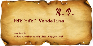 Máté Vendelina névjegykártya